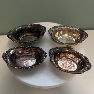 Birks Vintage Silver Plate Regency Decorative Bowls Set
